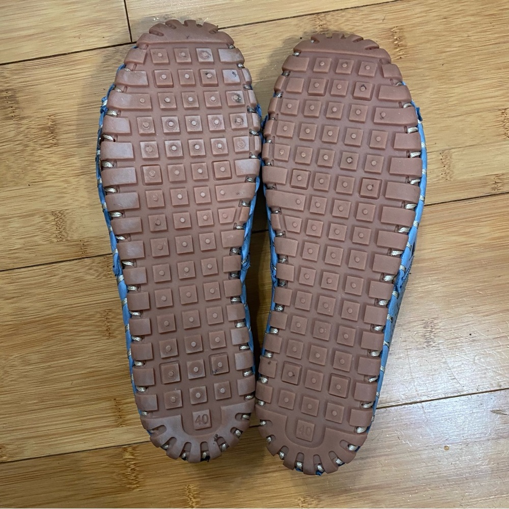 Spring Step Fusaro Leather Slip-On Flats Blue Cutout Comfort Shoes Sz 40 / US 9 - Picture 10 of 10